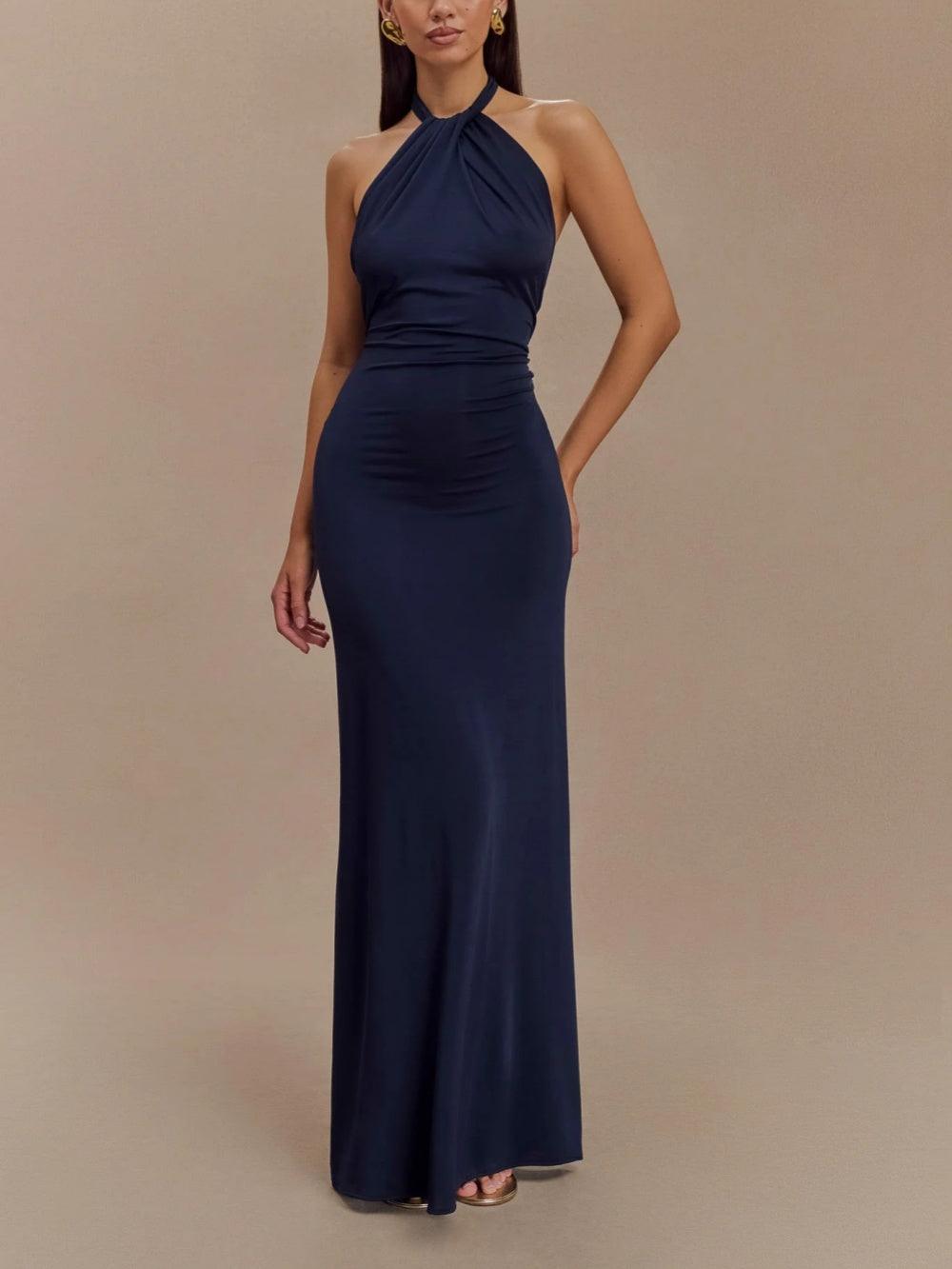 Elyna - Slinky Halter Maxi Dress