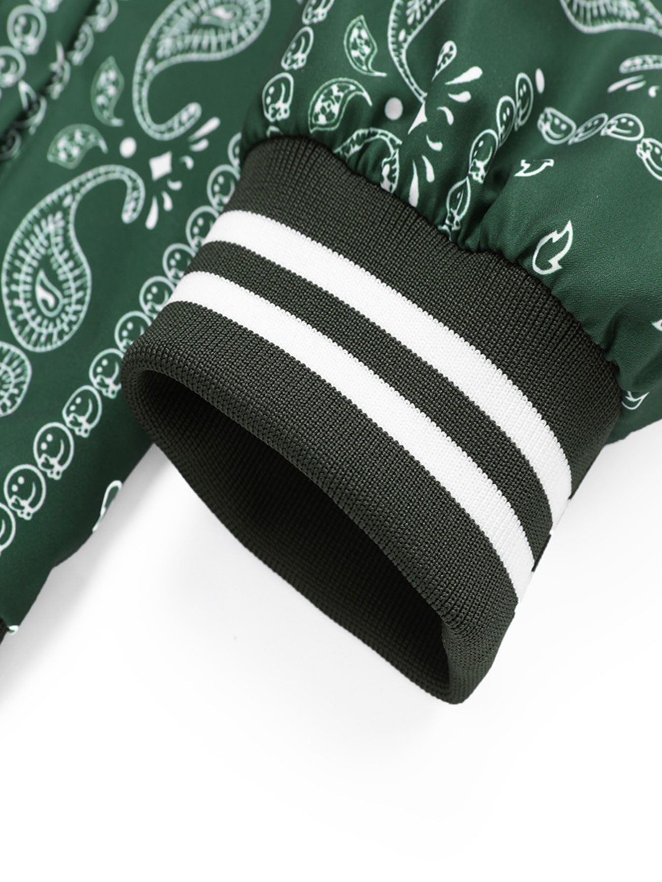 Paisley Print Baseball Jacket