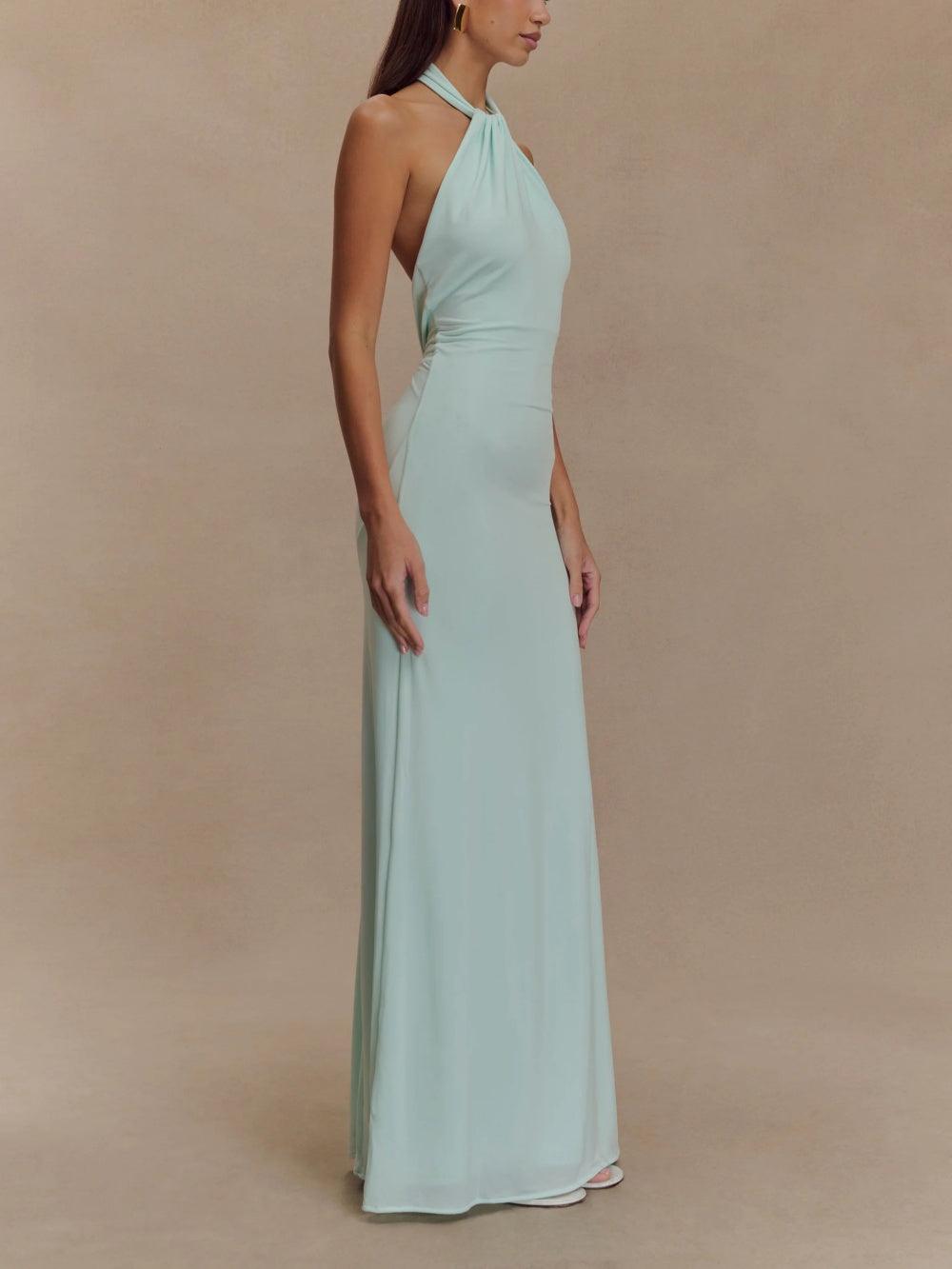 Elyna - Slinky Halter Maxi Dress