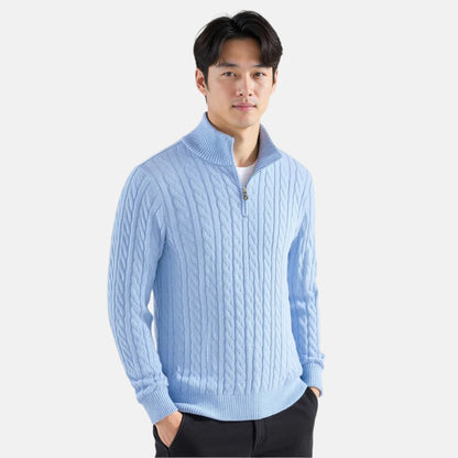 Heravis - Zipped Cable Sweater