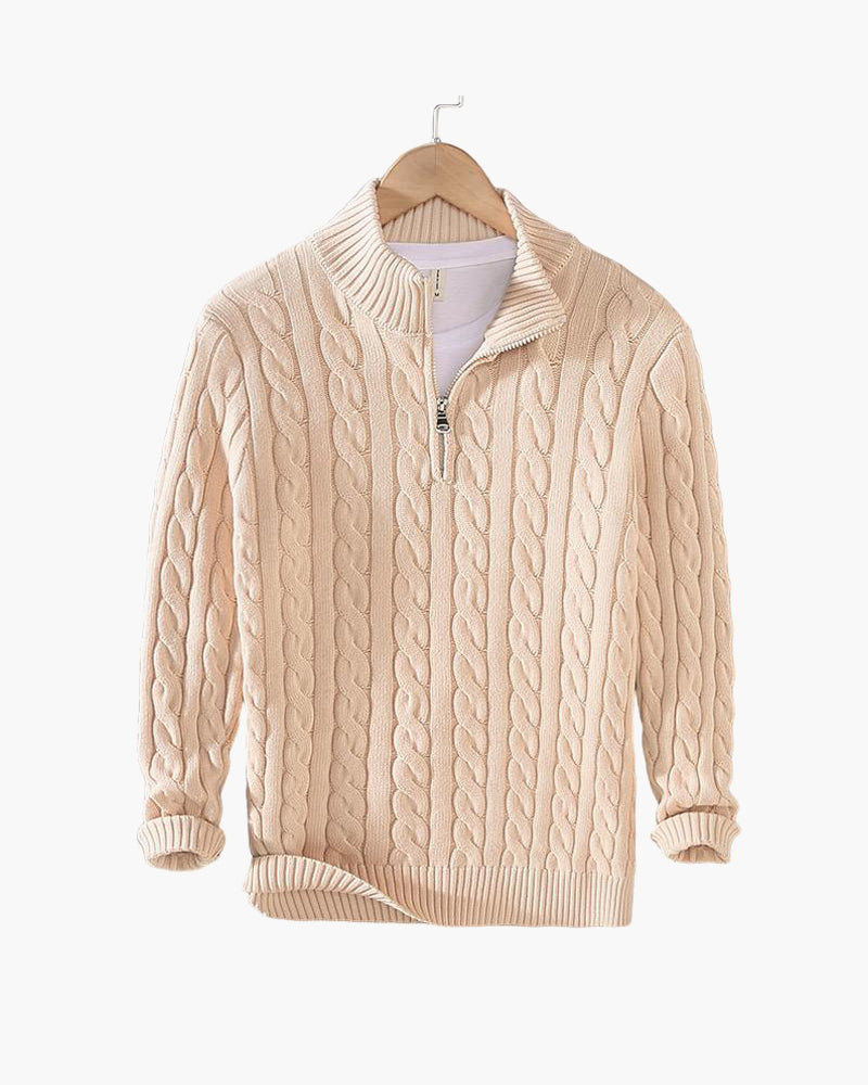 Heravis - Zipped Cable Sweater