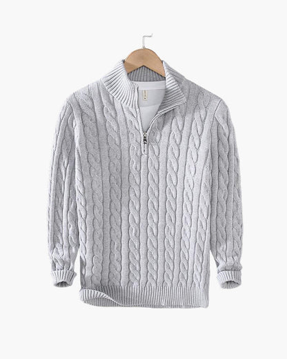 Heravis - Zipped Cable Sweater