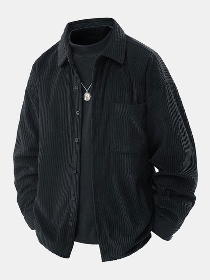 Relax Fit Button Up Corduroy Shirt