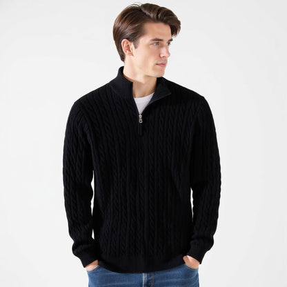 Heravis - Zipped Cable Sweater