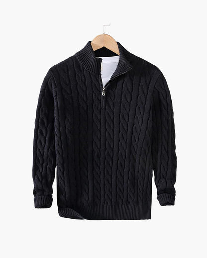 Heravis - Zipped Cable Sweater