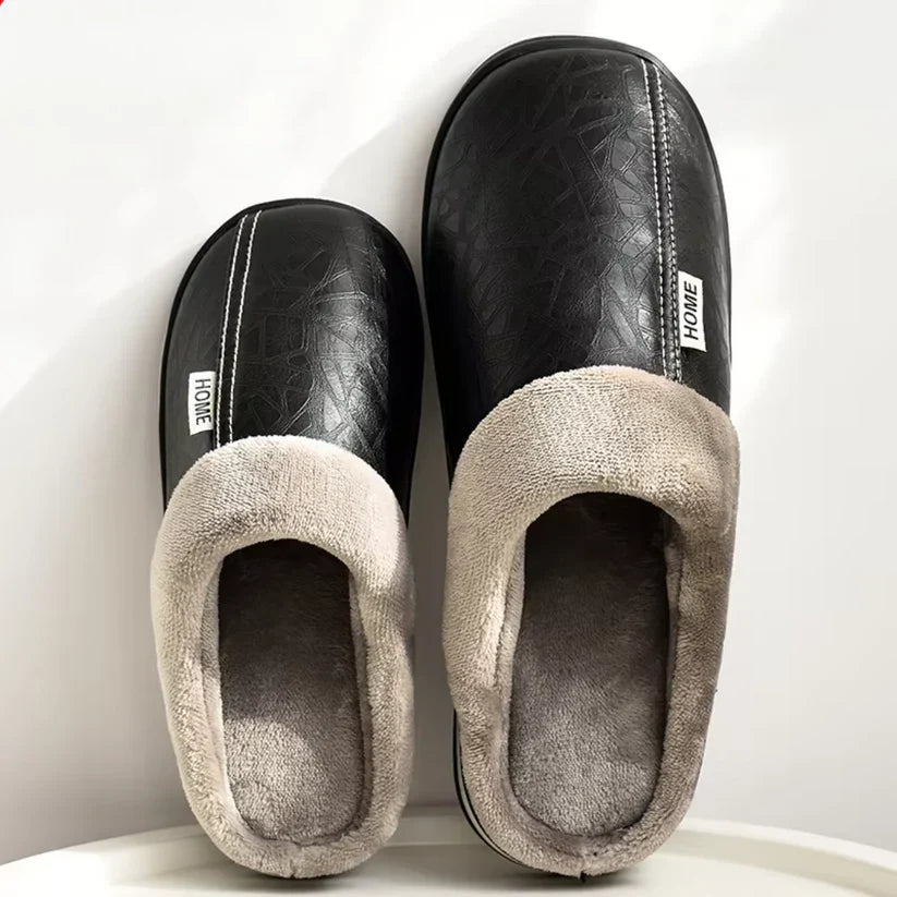 Elegant Leather Comfort Slides
