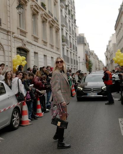 Women's Check Ribbon Blazer