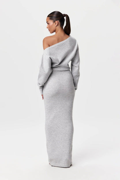 SERENA | OFF-SHOULDER KNIT DRESS